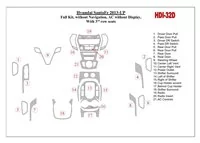 Kompletná súprava Hyundai Santa Fe 2013-UP, bez NAVI, klimatizácie bez displeja, s 3 radmi sedadiel Interiér BD Dash Trim Kit - Kompletná súprava Hyundai Santa Fe 2013-UP, bez NAVI, klimatizácie bez displeja, s 3 radmi sedadiel Interiér BD Dash Trim Kit -