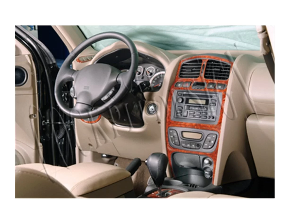Hyundai Santafe 06.02-06.06 3D súprava obloženia palubnej dosky interiéru 9-dielna súprava obloženia palubnej dosky - 1