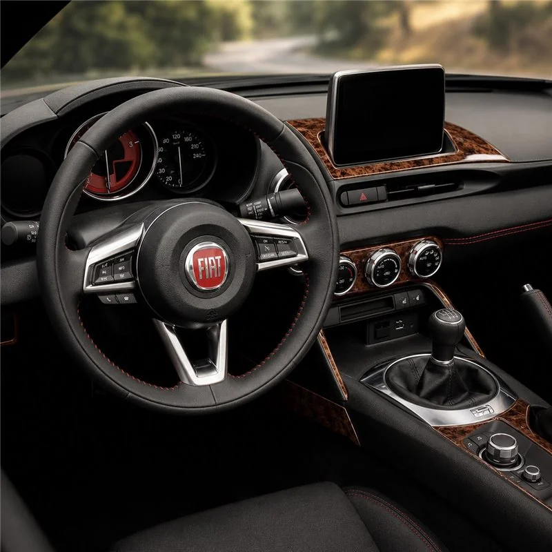 Fiat 124 Spyder 2012-2020 3D dekor palubnej dosky, 14 dielov