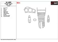 Hyundai Tiburon 1997-1999 Kompletná sada, 10 dielov Súprava interiéru BD Dash Trim Kit - 1 Hyundai Tiburon 1997-1999 Kompletná sada, 10 dielov Súprava interiéru BD Dash Trim Kit - 1