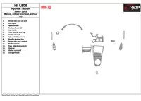 Hyundai Tiburon 2000-2002 manuálna prevodovka, bez CD, sada 15 dielov Interiér BD Dash Trim Kit - 1 Hyundai Tiburon 2000-2002 manuálna prevodovka, bez CD, sada 15 dielov Interiér BD Dash Trim Kit - 1