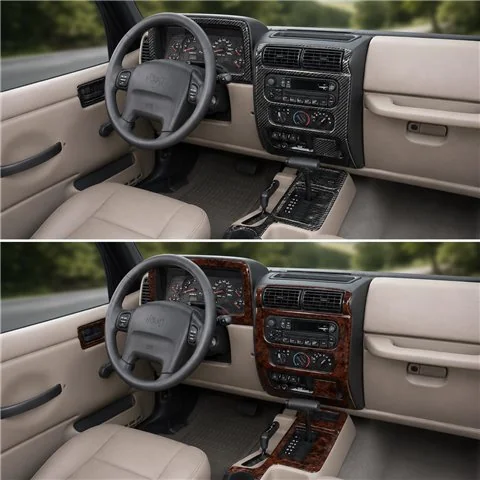Jeep Wrangler 2003 3D sada dekorov interiéru palubnej dosky 14-dielna 2