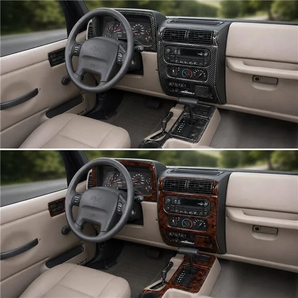 Jeep Wrangler 2003 3D sada dekorov interiéru palubnej dosky 14-dielna