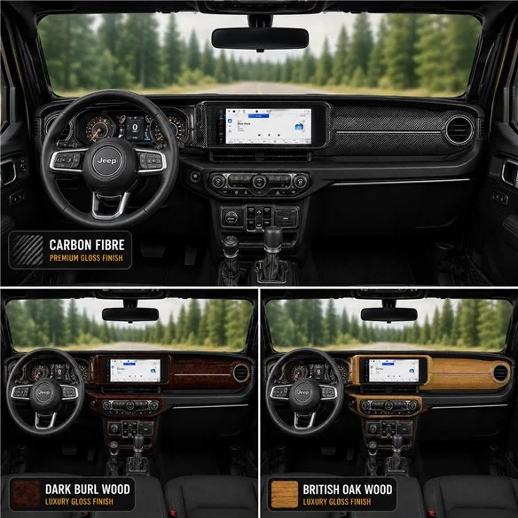 Jeep Wrangler Unlimited Rubicon 2024 3D sada dekorov interiéru palubnej dosky 35-dielna
