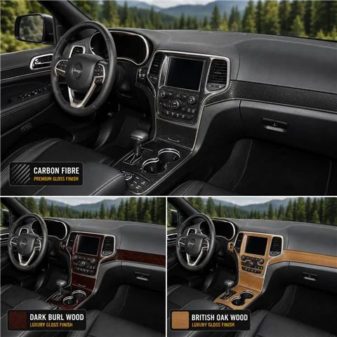 Jeep Grand Cherokee 2011–2020 3D sada dekorov interiéru palubnej dosky 11-dielna 2