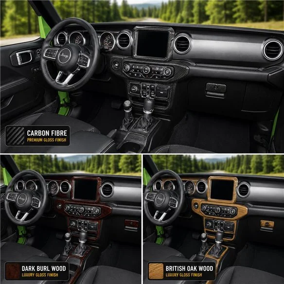 Jeep Gladiator PickUp 2020–2023 3D sada dekorov interiéru palubnej dosky 25-dielna