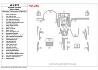 Hyundai Tucson 2006-2009 Súprava obloženia interiéru automatickej prevodovky BD Dash - 1