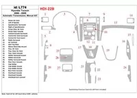 Hyundai Tucson 2006-2009 automatická prevodovka, manuálna prevodovka AC ovládanie interiéru BD súprava obloženia palubnej dosky 