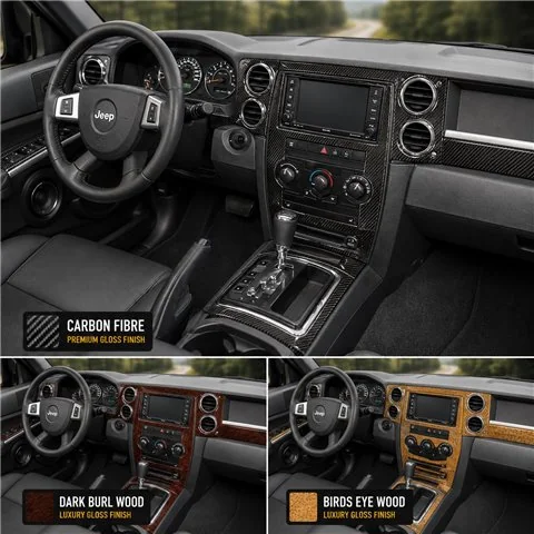 Jeep Commander od 2008 Full Universal Set 3D sada dekorov interiéru palubnej dosky kompletná sada / podľa produktového nákresu 2