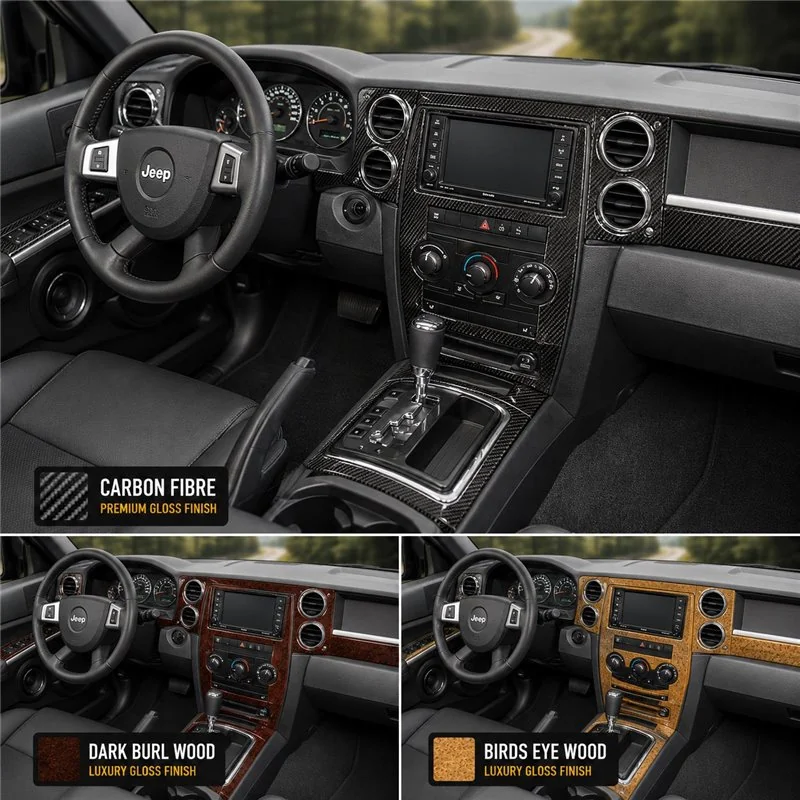Jeep Commander od 2008 Basic Universal 3D sada dekorov interiéru palubnej dosky základná sada / podľa produktového nákresu