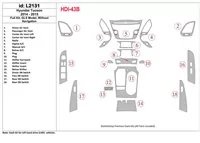 Kompletná sada Hyundai Tucson 2014-2015, c NAVI, limitovaný model interiéru BD Dash Trim Kit - 1