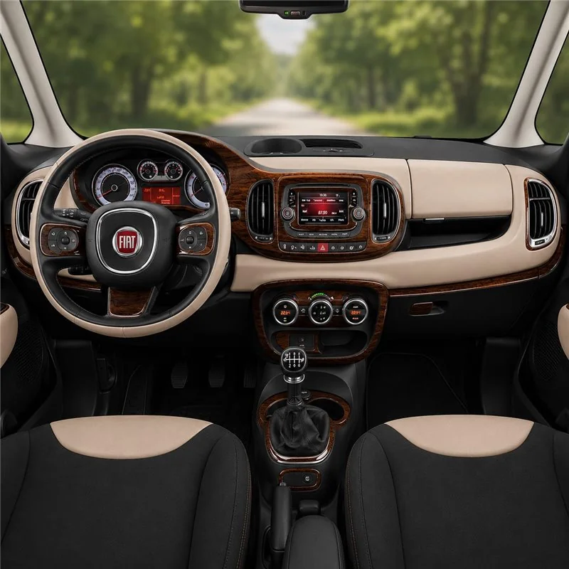 Fiat 500L 2012-2018 3D dekor palubnej dosky, 27 dielov