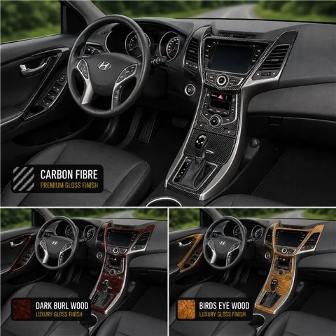 Hyundai Elantra od 2011 Coupe; kompletná sada; bez navigácie NAVI 3D sada dekorov interiéru palubnej dosky kompletná sada / podľ 2