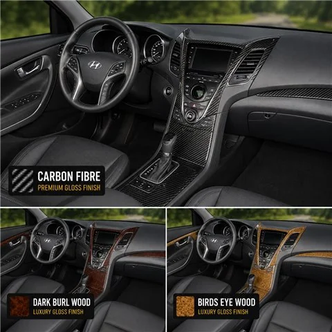 Hyundai Azera od 2012 Door Inserts 3D sada dekorov interiéru palubnej dosky podľa produktového nákresu
