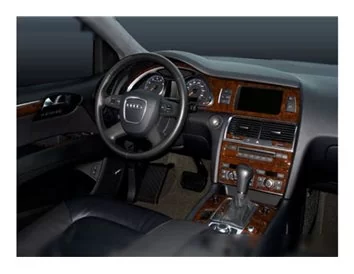 Audi Q7 2007-2014 Súprava obloženia palubnej dosky 3D interiéru Dekorácia palubnej dosky 27 dielov - 1