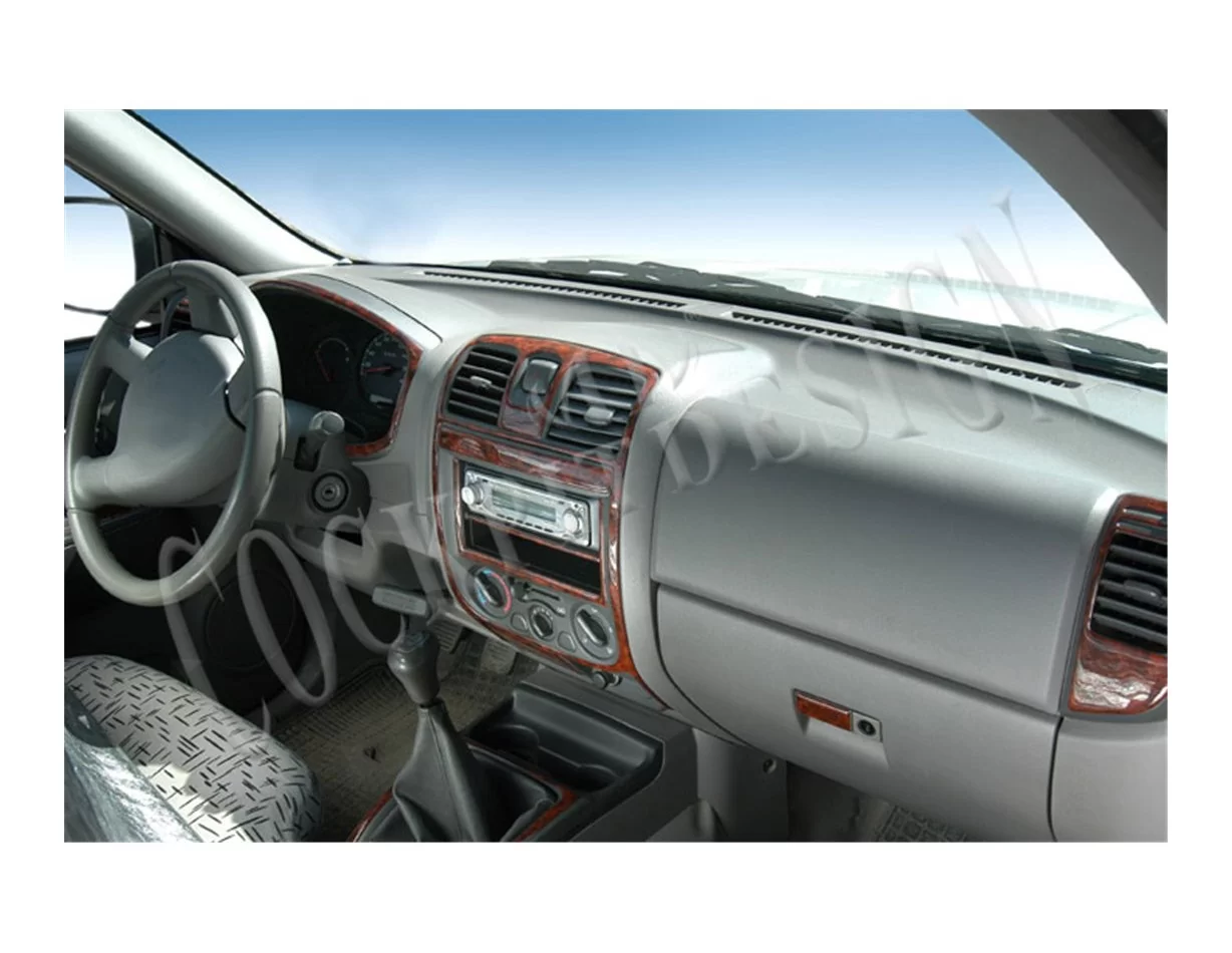 Isuzu D-Max Double Cab 4X4 01.05-12.06 3D súprava obloženia palubnej dosky interiéru 6-dielna súprava obloženia palubnej dosky -