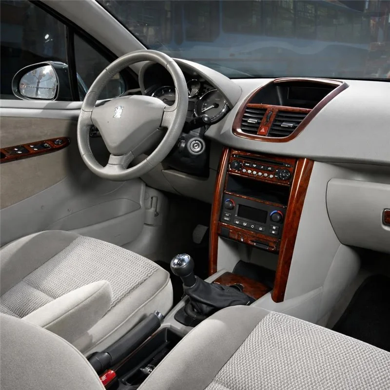 Peugeot 206 Plus 2009+ 3D dekor palubnej dosky, 6 dielov