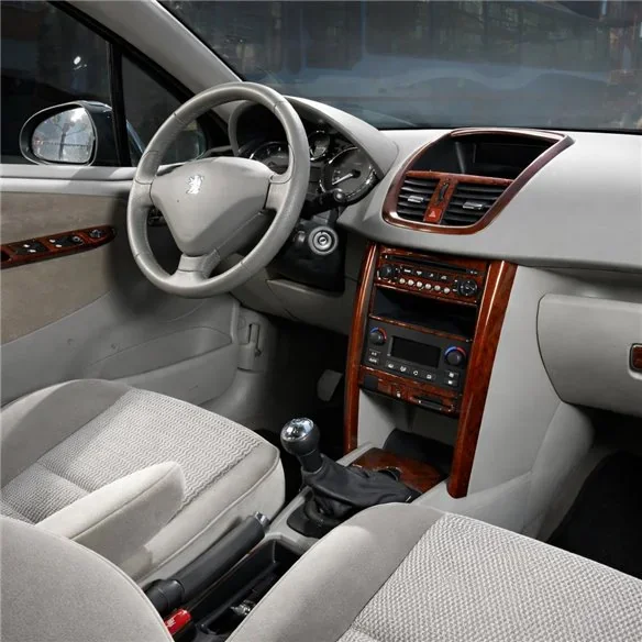 Peugeot 206 Plus 2009+ 3D dekor palubnej dosky, 6 dielov