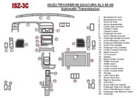 Kompletná sada Isuzu Trooper 1995-2002, súprava obloženia interiéru automatickej prevodovky BD - 1 Kompletná sada Isuzu Trooper 1995-2002, súprava obloženia interiéru automatickej prevodovky BD - 1