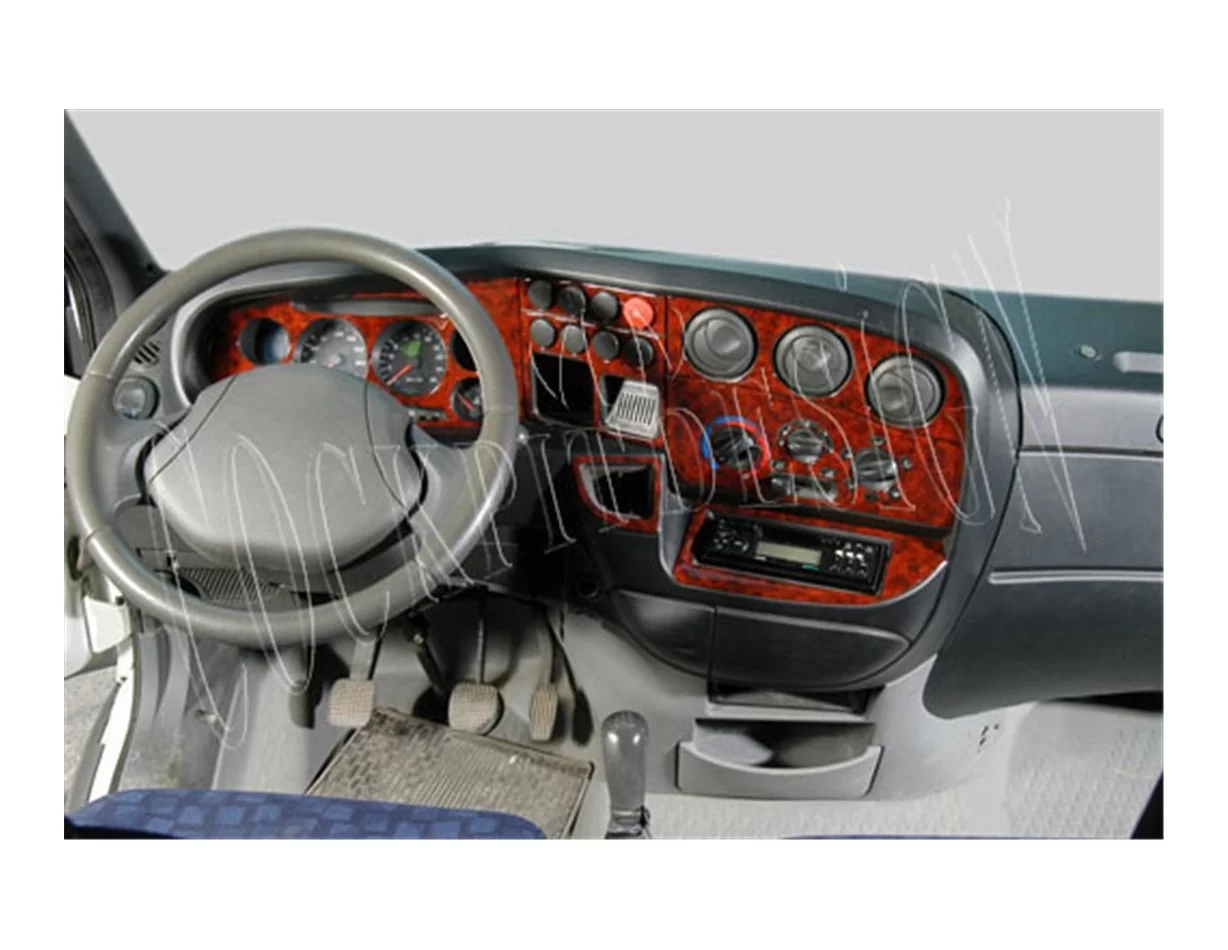 Iveco Daily City 01.99-09.07 3D súprava obloženia palubnej dosky interiéru 8-dielna súprava obloženia palubnej dosky - 1