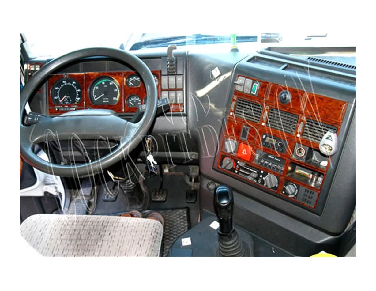 Iveco Eurotech-Eurostar 01.92-01.00 Súprava obloženia palubnej dosky 3D interiéru Dekorácia palubnej dosky 39 dielov - 1