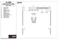 Kompletná súprava Jaguar XJS 1982-1992, automatická prevodovka, radenie typu 2 interiér BD Dash Trim Kit - 1 Kompletná súprava Jaguar XJS 1982-1992, automatická prevodovka, radenie typu 2 interiér BD Dash Trim Kit - 1