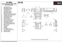 Jeep Commander 2006-2007 bez súpravy NAVI interiéru BD Dash Trim Kit - 1