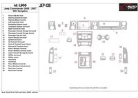 Jeep Commander 2006-2007 s vnútornou súpravou NAVI BD Dash Trim Kit - 1