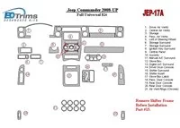 Jeep Commander 2008-UP Kompletná univerzálna súprava interiéru BD Dash Trim Kit - 1