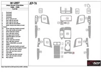 Jeep Grand Cherokee 1996-1998 Kompletná sada, 27 dielov Súprava interiéru BD Dash Trim Kit - 1 Jeep Grand Cherokee 1996-1998 Kompletná sada, 27 dielov Súprava interiéru BD Dash Trim Kit - 1