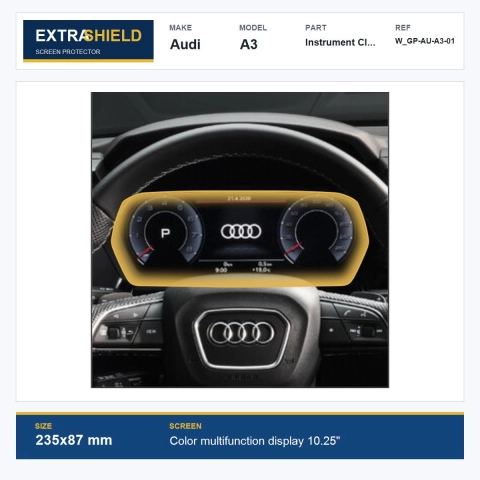 Audi A3 Instrument Cluster ExtraShield Screen Protector
