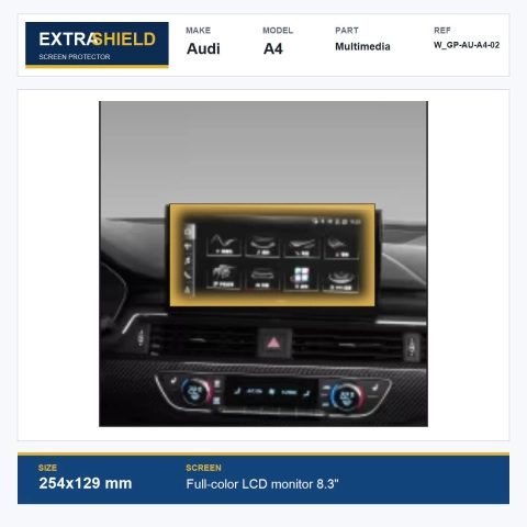 Audi A4 Multimedia ExtraShield Screen Protector