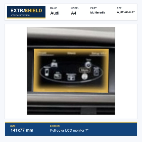 Audi A4 Multimedia ExtraShield Screen Protector