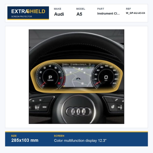 Audi A5 Instrument Cluster ExtraShield Screen Protector