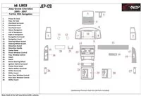 Kompletná sada Jeep Grand Cherokee 2005-2007, s NAVI interiérom BD Dash Trim Kit - 1 Kompletná sada Jeep Grand Cherokee 2005-2007, s NAVI interiérom BD Dash Trim Kit - 1