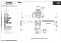 Kompletná sada Jeep Grand Cherokee 2005-2007, bez súpravy NAVI interiéru BD Dash Trim Kit - 1 Kompletná sada Jeep Grand Cherokee 2005-2007, bez súpravy NAVI interiéru BD Dash Trim Kit - 1