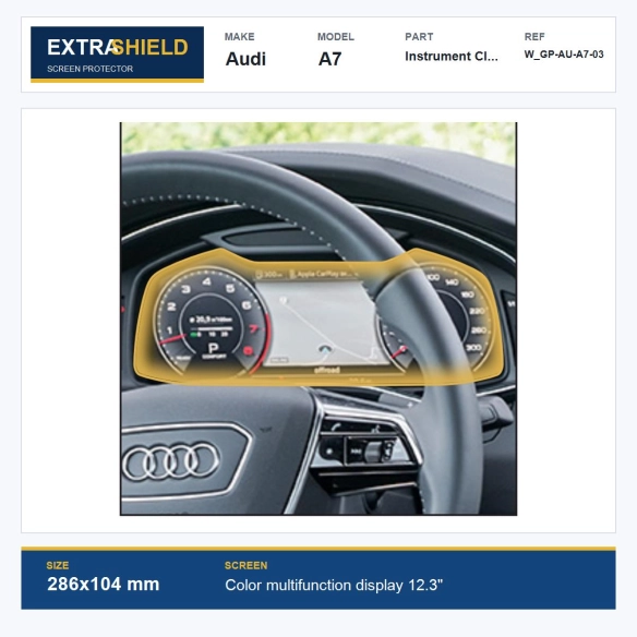 Audi A7 Instrument Cluster ExtraShield Screen Protector