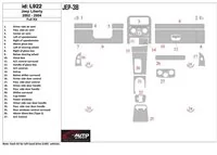 Jeep Liberty 2002-2004 Kompletná súprava interiéru BD Dash Trim Kit - 1
