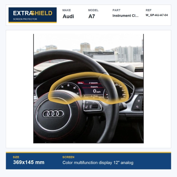 Audi A7 Instrument Cluster ExtraShield Screen Protector