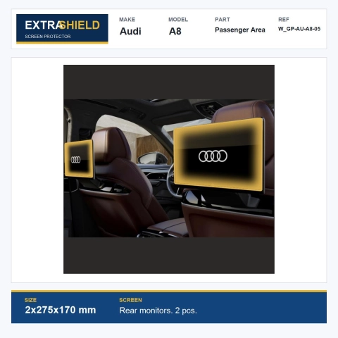 Audi A8 Passenger Area ExtraShield Screen Protector
