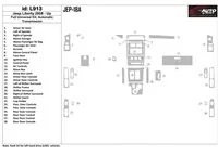 Jeep Liberty 2008-UP Kompletná univerzálna súprava interiéru BD Dash Trim Kit - 1
