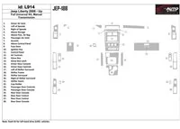 Kompletná univerzálna sada Jeep Liberty 2008-UP, interiér manuálnej prevodovky BD Dash Trim Kit - 1