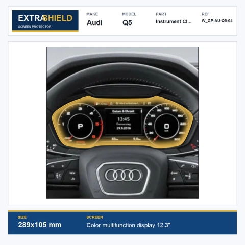 Audi Q5 Instrument Cluster ExtraShield Screen Protector