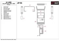Jeep Wrangler 2003-2006 Kompletná súprava interiéru BD Dash Trim Kit - 1 Jeep Wrangler 2003-2006 Kompletná súprava interiéru BD Dash Trim Kit - 1