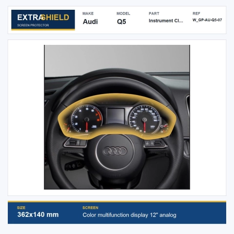 Audi Q5 Instrument Cluster ExtraShield Screen Protector