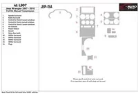 Kompletná sada Jeep Wrangler 2007-2010, interiér manuálnej prevodovky BD Dash Trim Kit - 1 Kompletná sada Jeep Wrangler 2007-2010, interiér manuálnej prevodovky BD Dash Trim Kit - 1