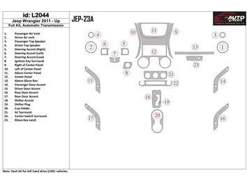 Jeep Wrangler 2011-UP Automatická prevodovka interiéru BD Dash Trim Kit - 1
