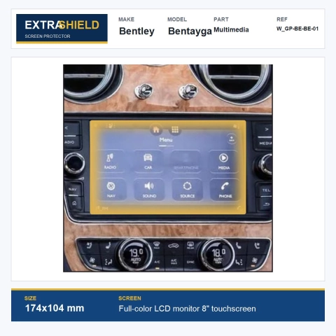 Bentley Bentayga Multimedia ExtraShield Screen Protector