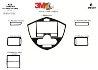 Kia Carens 07.02-10.06 3D súprava obloženia palubnej dosky interiéru 6-dielna súprava obloženia palubnej dosky - 2