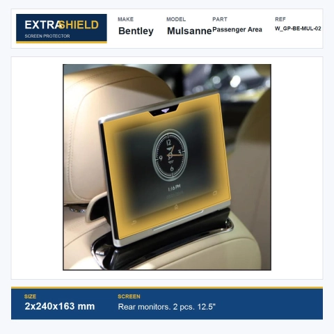 Bentley Mulsanne Passenger Area ExtraShield Screen Protector